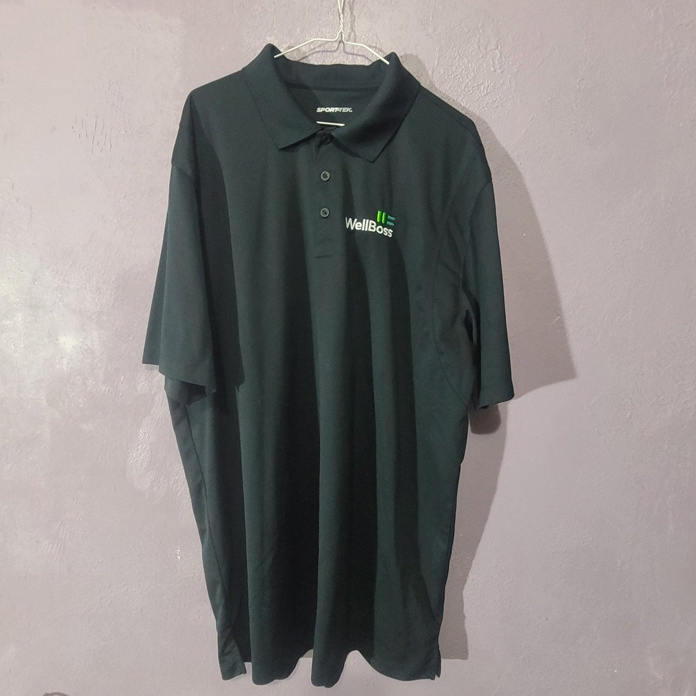 Sport-Tek Golf Polo Shirt Men 2XLT Green Well Boss Embroidered Logo Performance